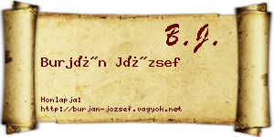 Burján József névjegykártya
