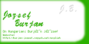 jozsef burjan business card